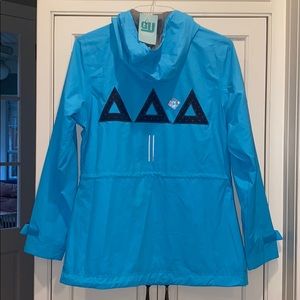 Tri Delta Sorority Rain Jacket Medium GreekU